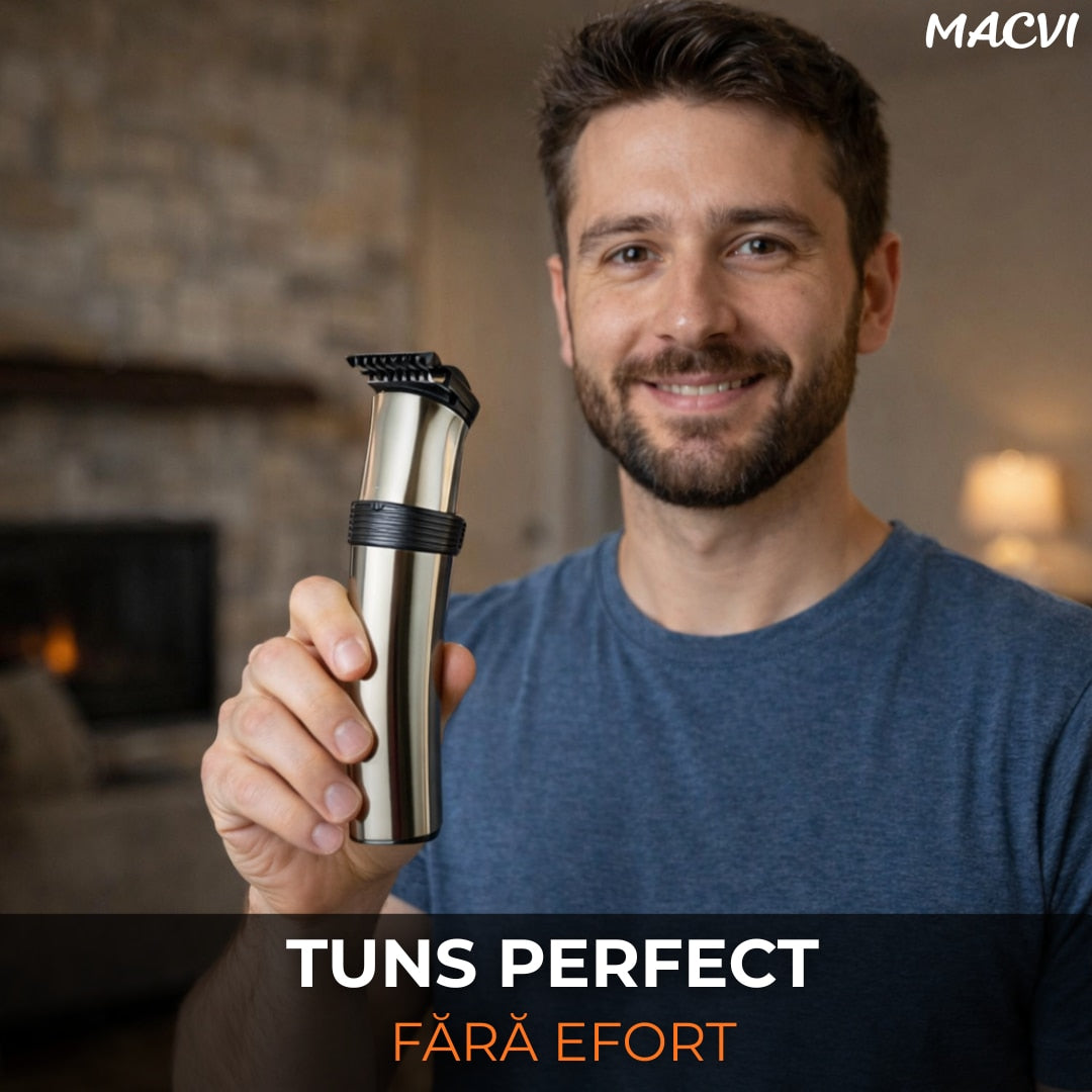 Aparat de tuns Macvi®, cu lame de precizie, design ergonomic, ideal pentru tunsul precis si confortabil, usor de manevrat si intretinut