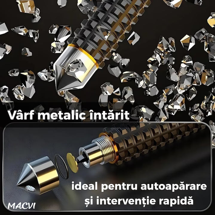 Bata telescopica Macvi® din otel inoxidabil cu maner antialunecare si mecanism extensibil design compact si rezistent