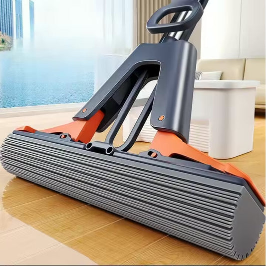Mop absorbant telescopic Macvi®, alb, sistem de stoarcere simplu, burete usor de inlocuit, ideal pentru toate tipurile de podea