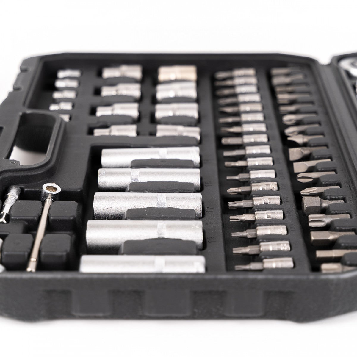 Trusa scule Macvi® uz caznic si auto, surubelnita, tubulare, prelungitoare, clichet, 46 piese