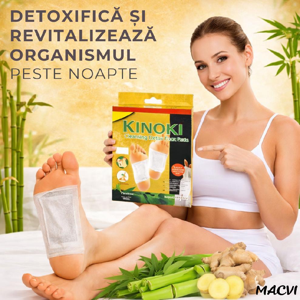 Plasturi detoxifiere, Macvi®, cu ghimbir, 10 bucati, pentru picioare