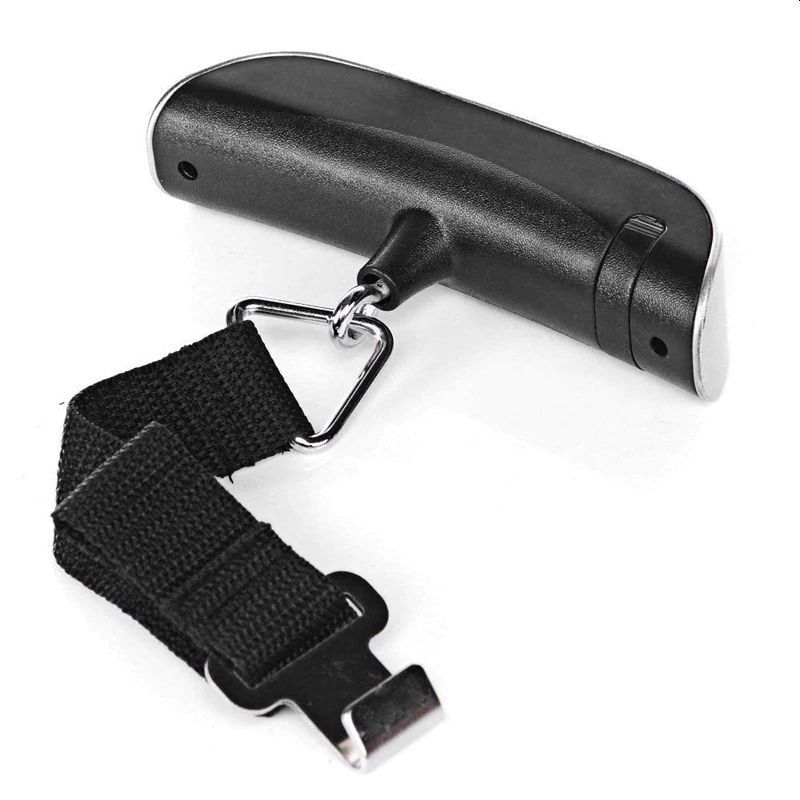 Cantar pentru Bagaje Digital Macvi®, Capacitate 50kg, Argintiu, Functie Masurare Temperatura