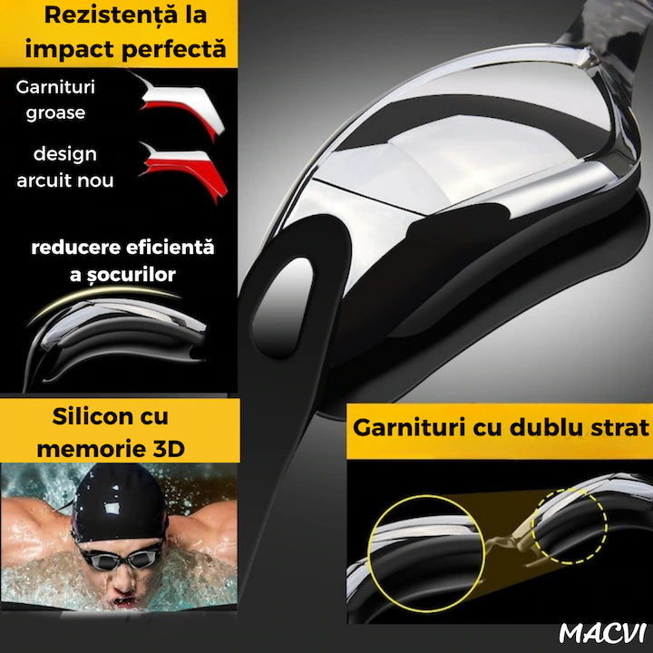 Set Inot Macvi® ochelari cu protectie UV anti-ceata dopuri urechi si clema nas inclusa