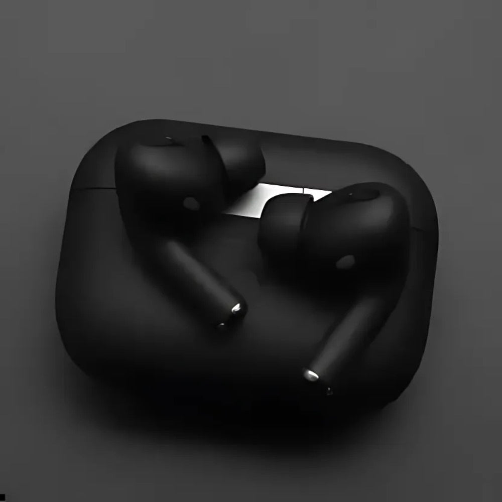 Casti wireless Air Pro 3 Macvi®, compatibile Android/iPhone, HD audio/ voce, dual HD true stereo, performanta, confort, cutie de incarcare portabila, autonomie 24 h, control tactil inteligent, Negru