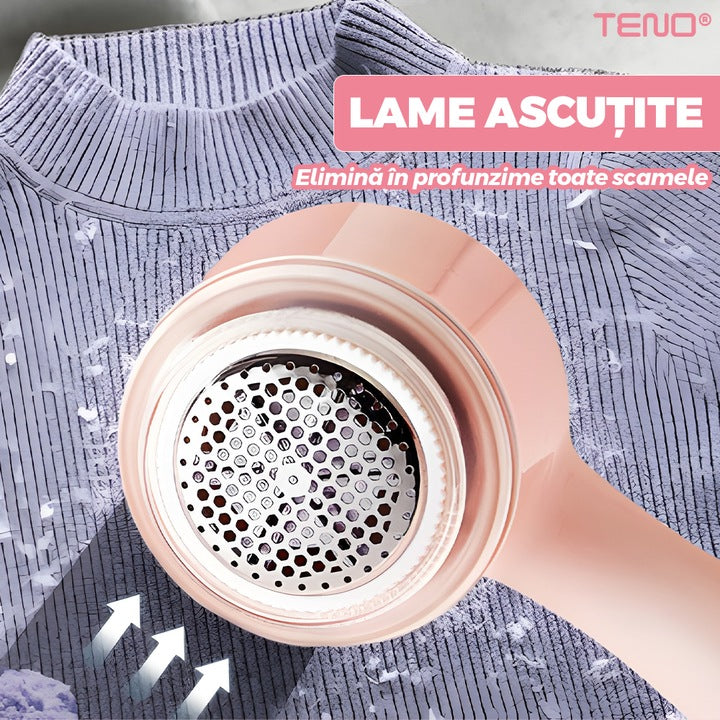 Aparat de curatat scame Teno, putere ridicata, roz, maner ergonomic