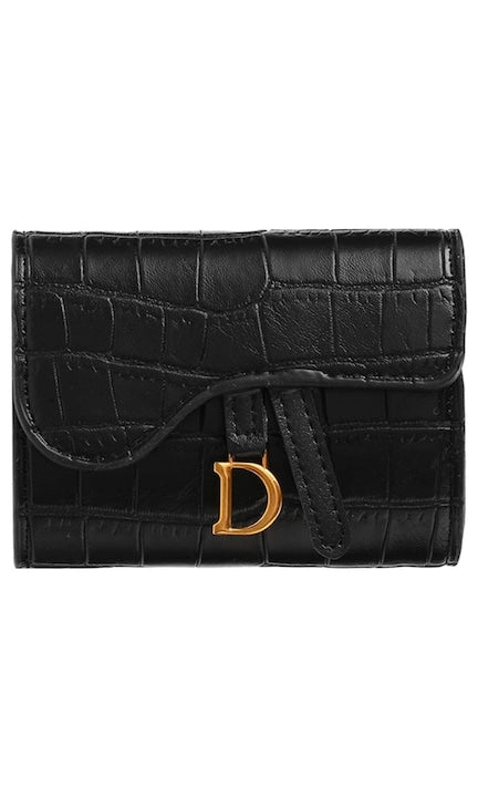 Portofel Dama Macvi® Negru, pentru Carduri, Portcard Elegant Compact, Material Ecologic Premium, Design Rafinant, Portofel Mic de Geanta