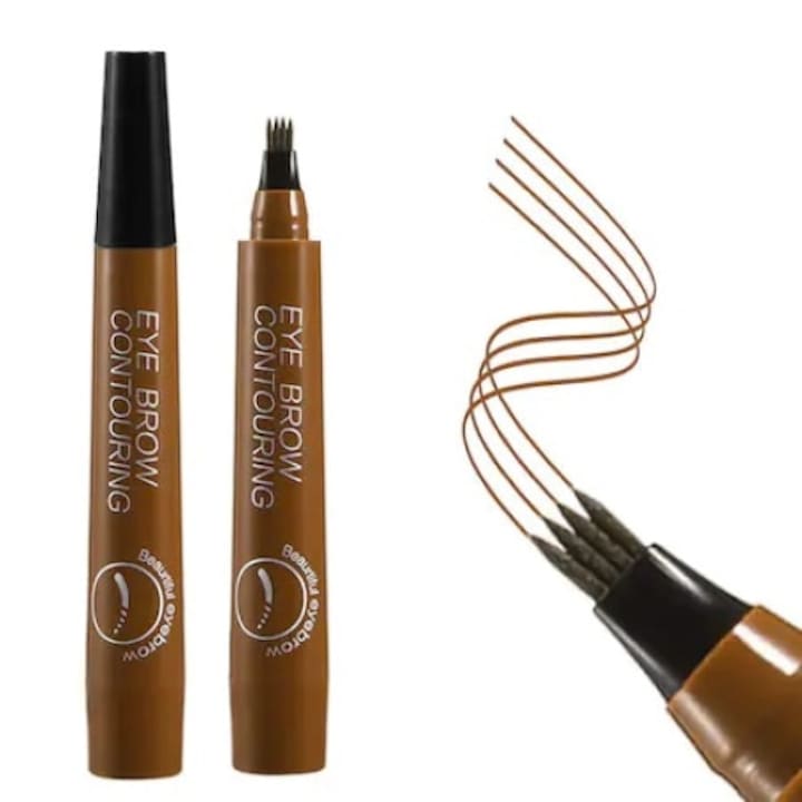 Creion sprancene 3D Microblading, Macvi, rezistent la apa, durata lunga, 01 maro deschis, 5g