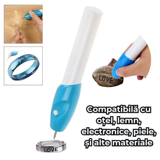 Stilou de gravat Macvi® pentru otel, lemn, electronice, obiecte de valoare, colectionabile, piele, calculatoare