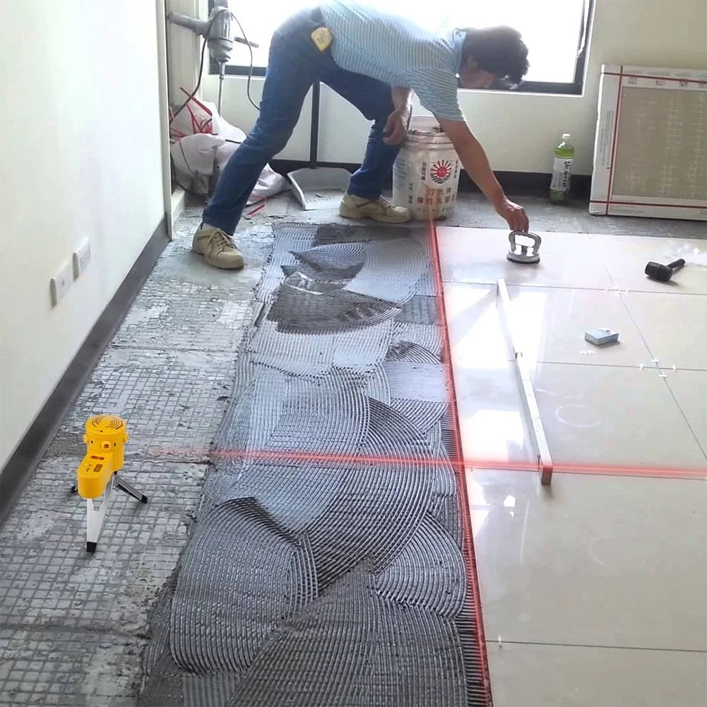 Nivela cu laser Macvi® pe trepied, linie verticala, precizie 0, 5 mm/m, Clasa II, pentru nivelare si aliniere in constructii