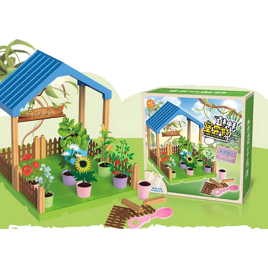 Casuta de joaca educativa, MACVI, model 556-51A, verde, pentru varsta 3+ ani
