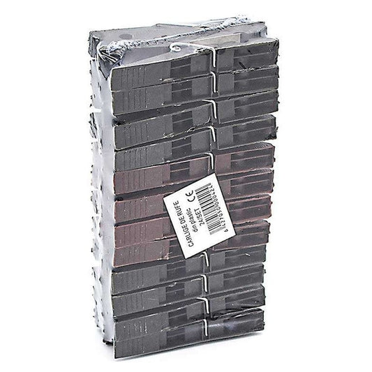 Carlige rufe Macvi® set 24 buc clesti plastic negri rezistenti pentru uscator balcon sfoara haine prindere puternica