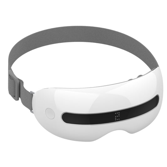 Aparat de masaj pentru ochi Macvi® cu 4 moduri de relaxare 16 puncte de masaj Bluetooth compresie termica presopunctura perne de aer vibratii alb