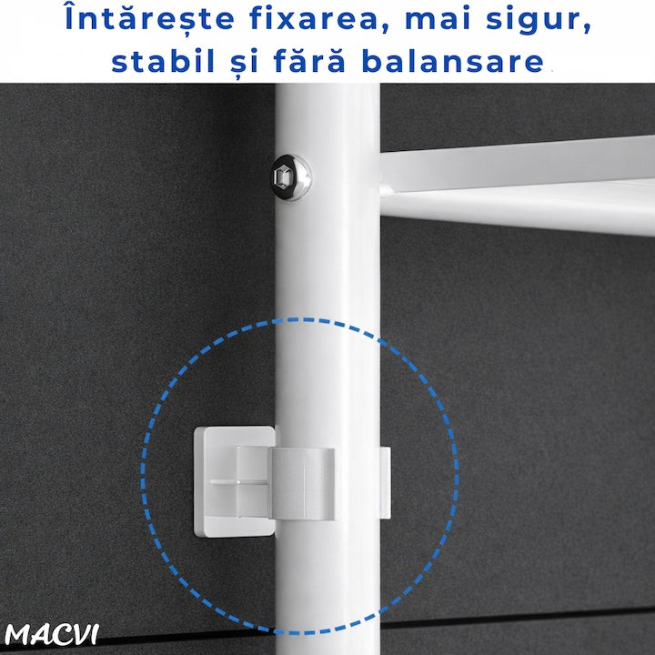 Organizator Multifunctional Macvi® pentru Baie, Toaleta sau Masina de Spalat, Suport pentru Detergenti, Prosoape si Accesorii de Igiena, Design Compact si Montare Rapida