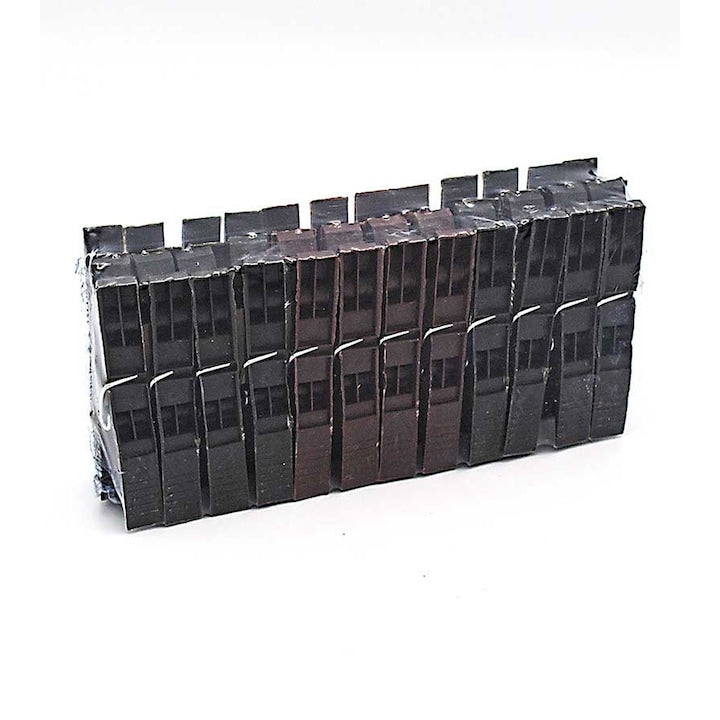 Carlige rufe Macvi® set 24 buc clesti plastic negri rezistenti pentru uscator balcon sfoara haine prindere puternica