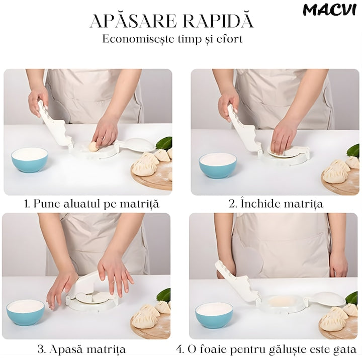 Forma de Patiserie Macvi® pentru Coltunasi, Ravioli sau Galuste, Alb