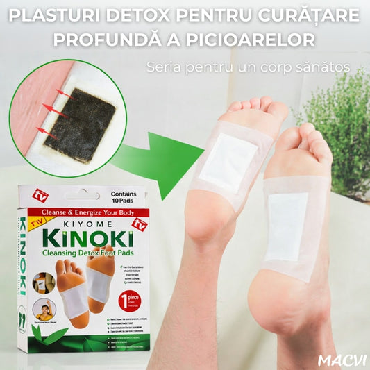 Set 10 plasturi pentru detoxifiere Macvi® cu turmalina pentru revitalizarea organismului