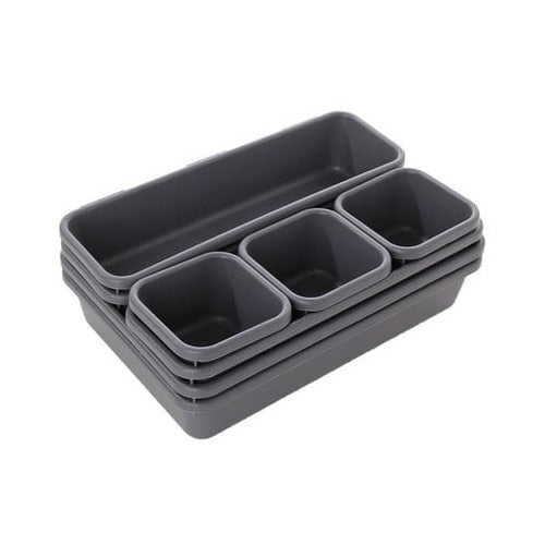 Set 8 Organizatoare Sertar MACVI, Plastic, Multicolor