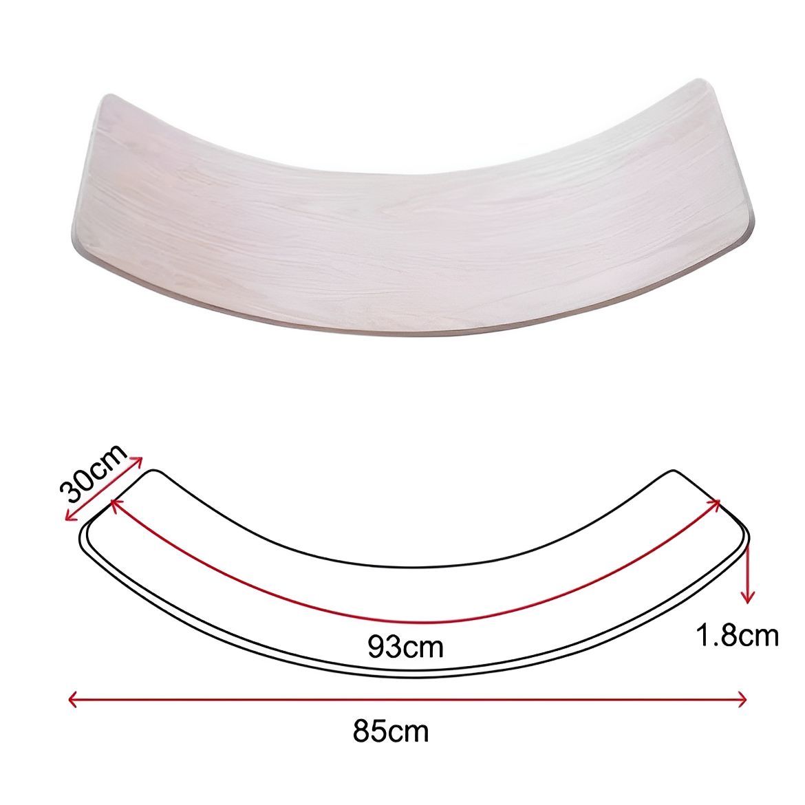 Placa Balans Macvi® din Lemn Balance Board Copii 3+ Echilibru Motricitate Fitness 80 cm Albastru