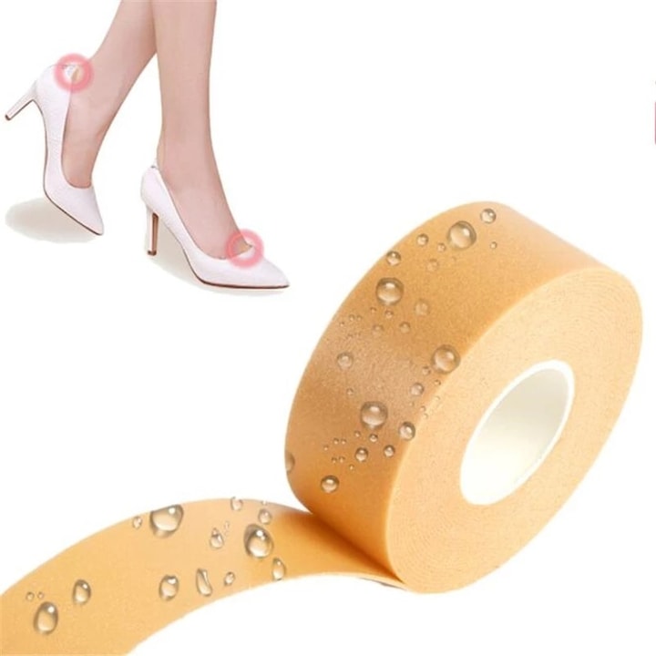 Plasture elastic protectie piele Macvi®, 5 m, waterproof, banda bumbac spumant, anti frecare, pentru bataturi, rani, basici, bej