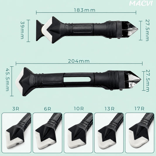 Racleta multifunctionala MACVI, plastic, negru, 19x4.5cm