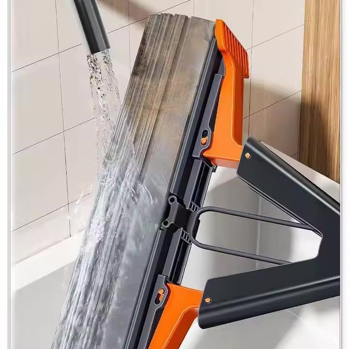 Mop absorbant telescopic Macvi®, alb, sistem de stoarcere simplu, burete usor de inlocuit, ideal pentru toate tipurile de podea