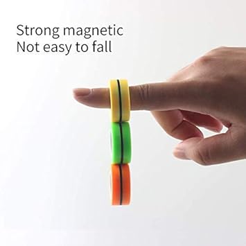 Set 3 inele Macvi® magnetice antistres Fidget, Multicolor