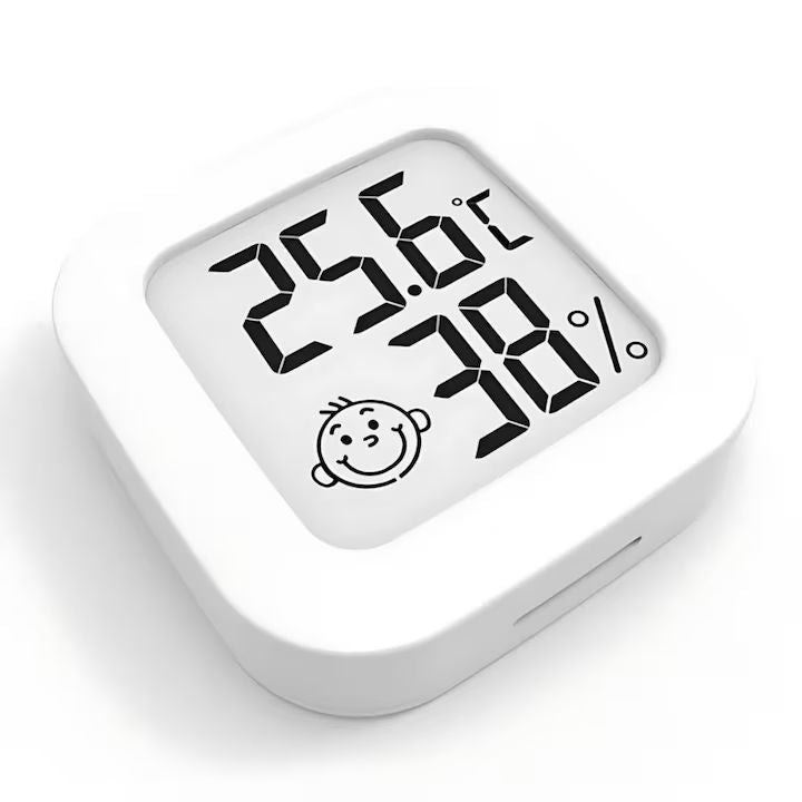 Termometru si Higrometru Digital MACVI® cu Afisaj LCD Indicator Confort, Temperatura si Umiditate, Design Compact, Baterie Inclusa
