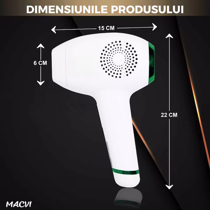Aparat epilare Macvi® IPL profesional Tehnologie cu lumina pulsata pentru rezultate vizibile si durabile