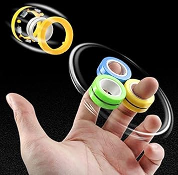 Set 3 inele Macvi® magnetice antistres Fidget, Multicolor