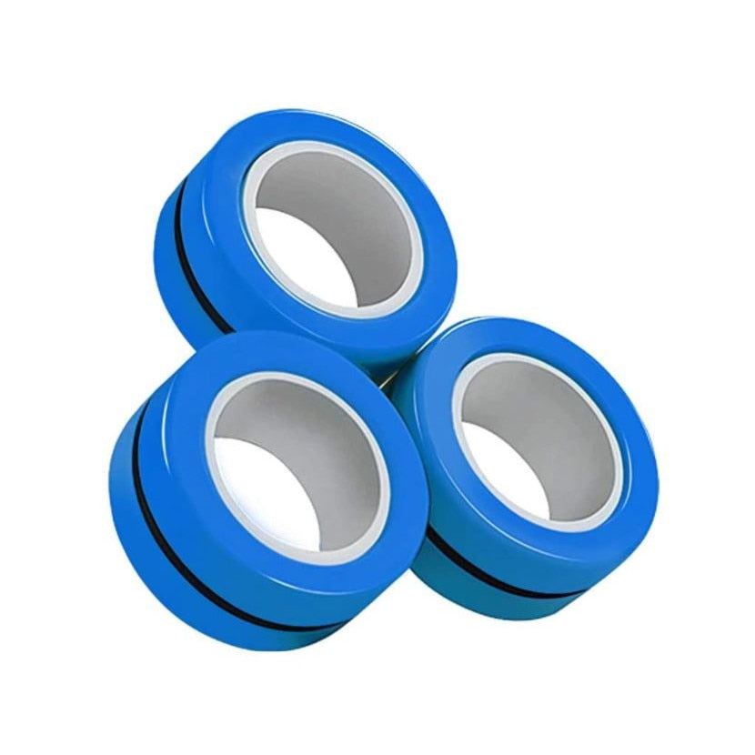 Set 3 inele Macvi® magnetice antistres Fidget, Multicolor