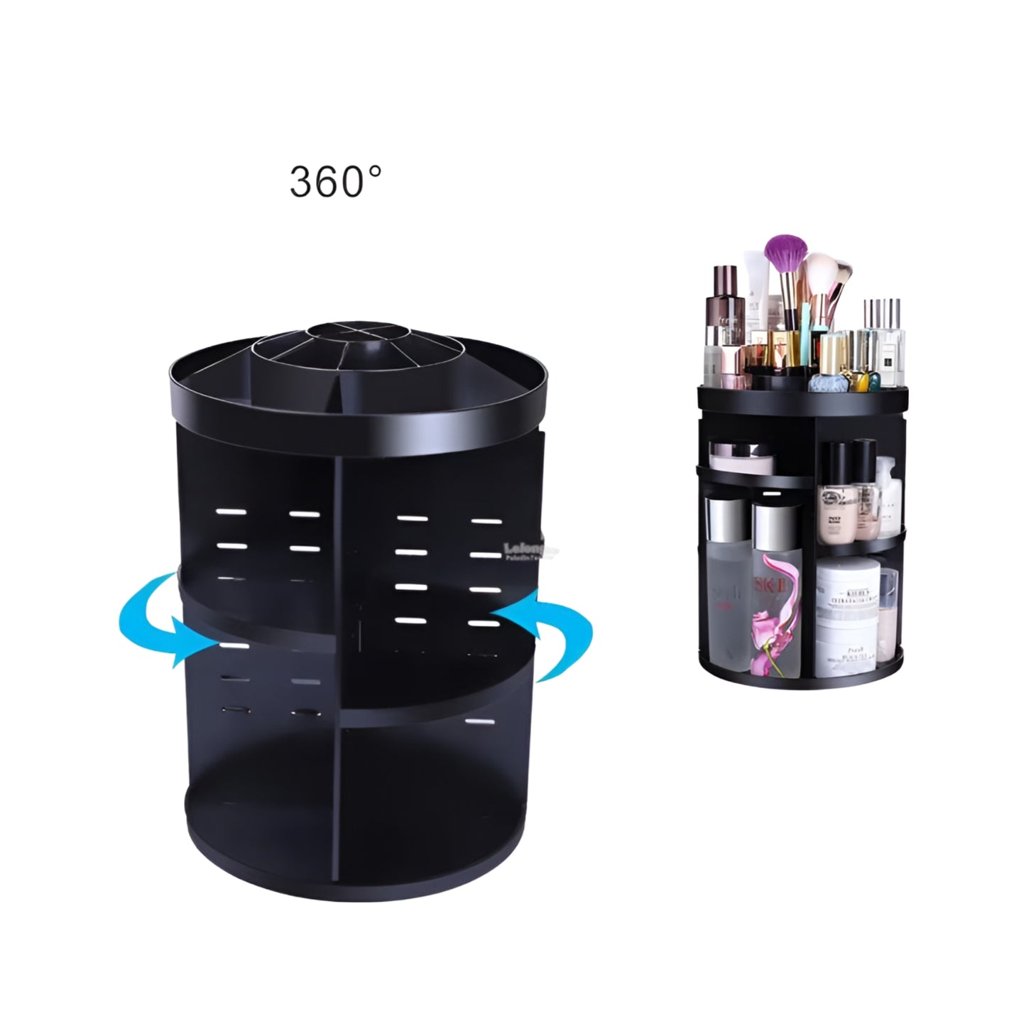 Organizator rotativ Macvi® pentru cosmetice, 360° Spatiu optimizat pentru frumusete