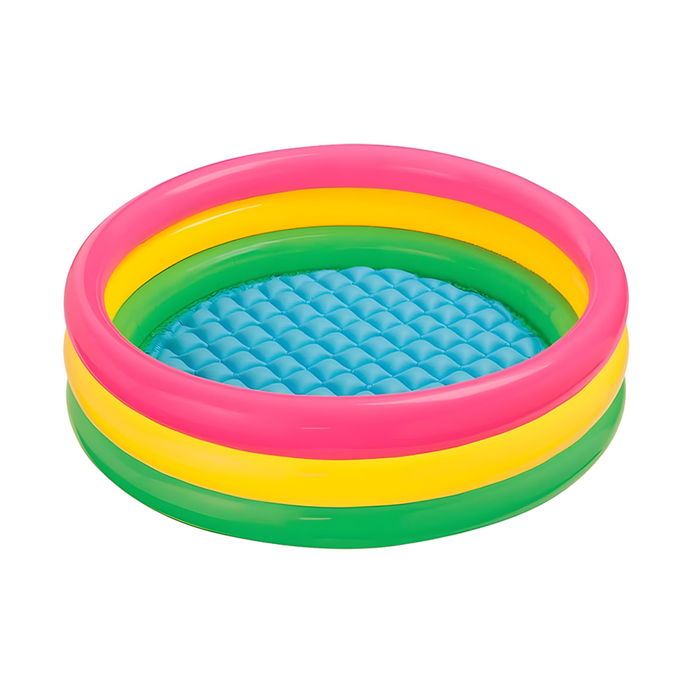 Piscina Gonflabila Pentru Copii Teno®, sunset glow, rezistenta, sigura pentru cel mic, uz interior/exterior, 90 x 23 cm, multicolor