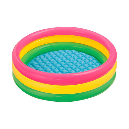 Piscina Gonflabila Pentru Copii Teno®, sunset glow, rezistenta, sigura pentru cel mic, uz interior/exterior, 90 x 23 cm, multicolor