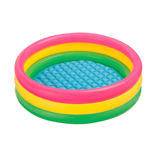 Piscina Gonflabila Pentru Copii Teno®, sunset glow, rezistenta, sigura pentru cel mic, uz interior/exterior, 90 x 23 cm, multicolor