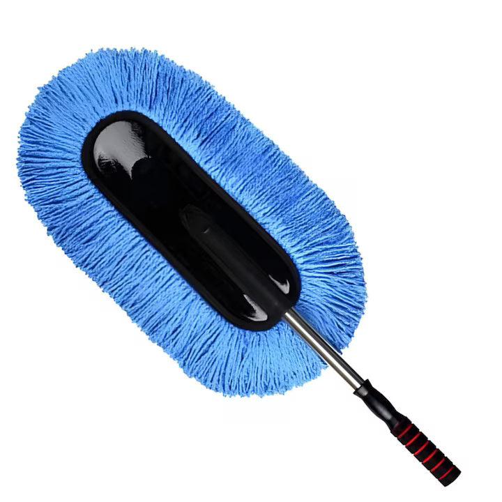 Pamatuf auto din microfibra Macvi® cu maner telescopic, antistatic, ideal pentru praf, plafon si caroserie
