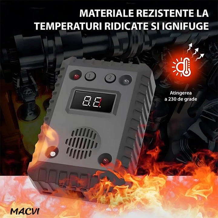 Dispozitiv Antirozatoare Ultrasonic Macvi® SJZ-021, 9-65kHz, cu LED si Display, Alimentare 5-24V, Functioneaza cu Baterii sau Auto