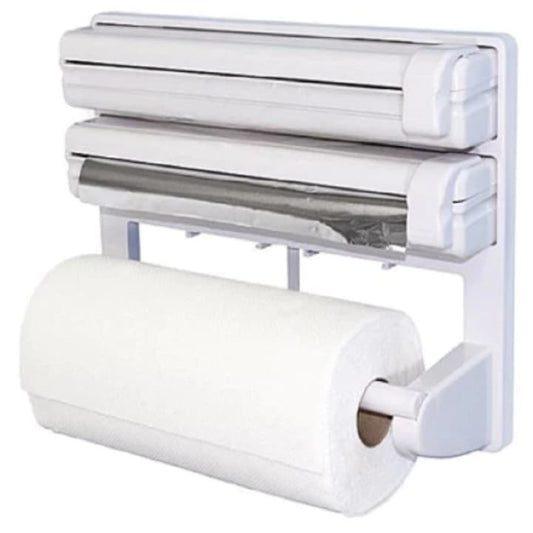 Dispenser Triplu de Bucatarie Macvi® pentru Hartie, Folie Strech si Folie Aluminiu