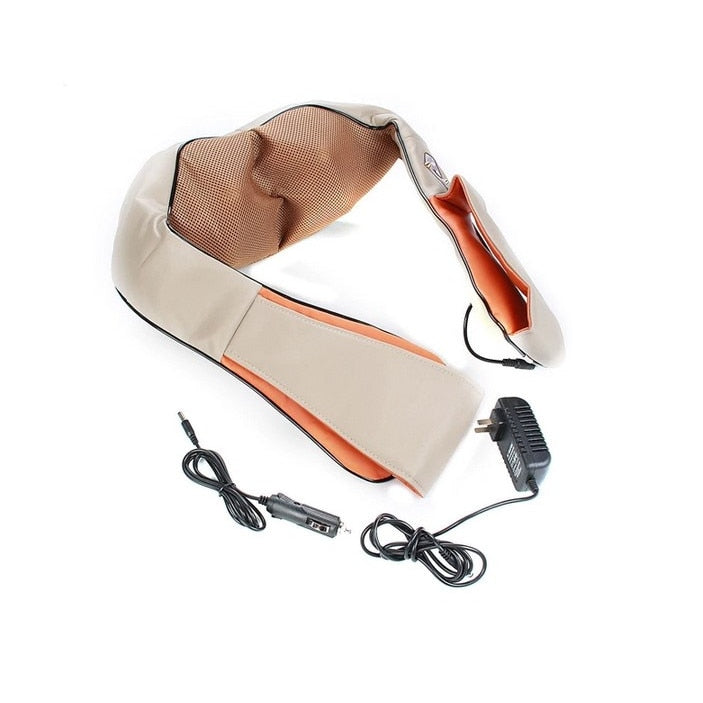 Aparat pentru Masaj Gat si Umeri cu Infrarosu Macvi®, Miscare Circulara, 24W, Bej