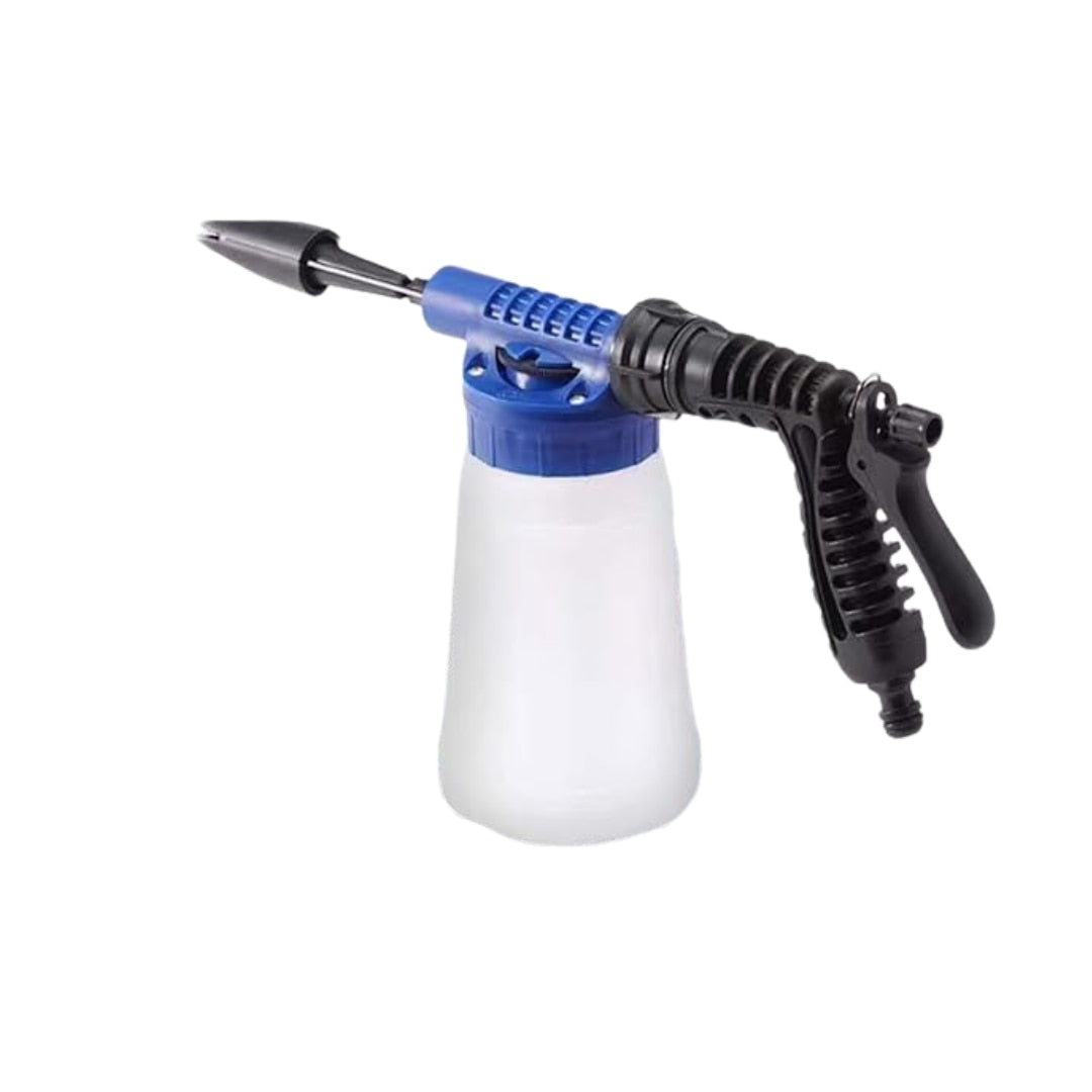 Pistol de spalat masina Macvi® cu recipient pentru solutie, presiune reglabila, conector rapid