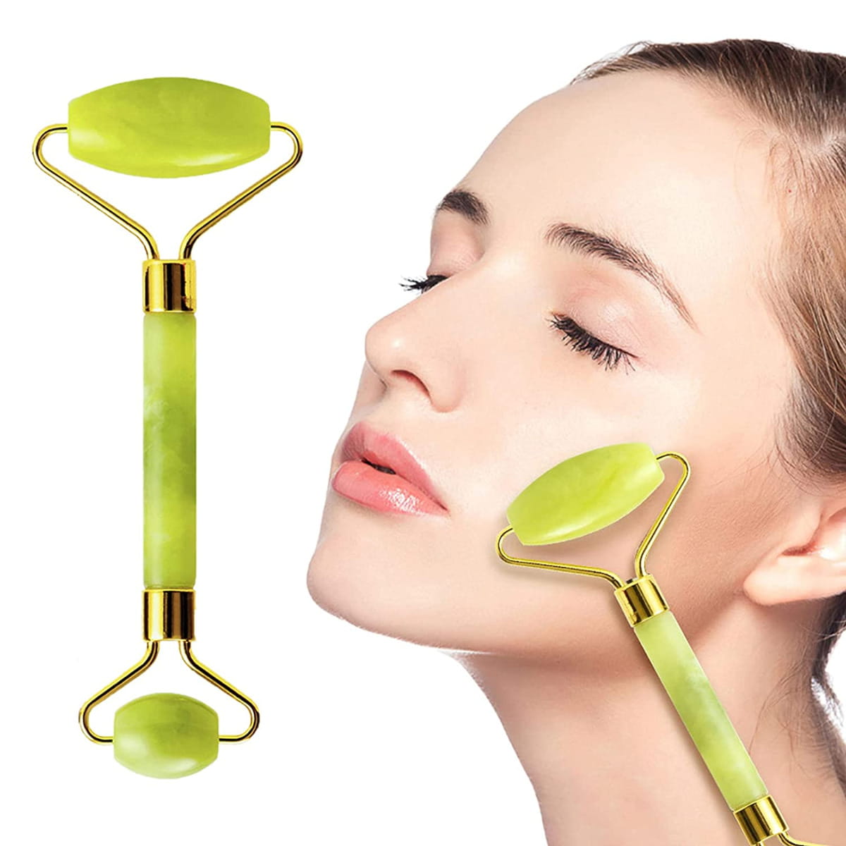 Aparat masaj facial Macvi®, Verde/Auriu
