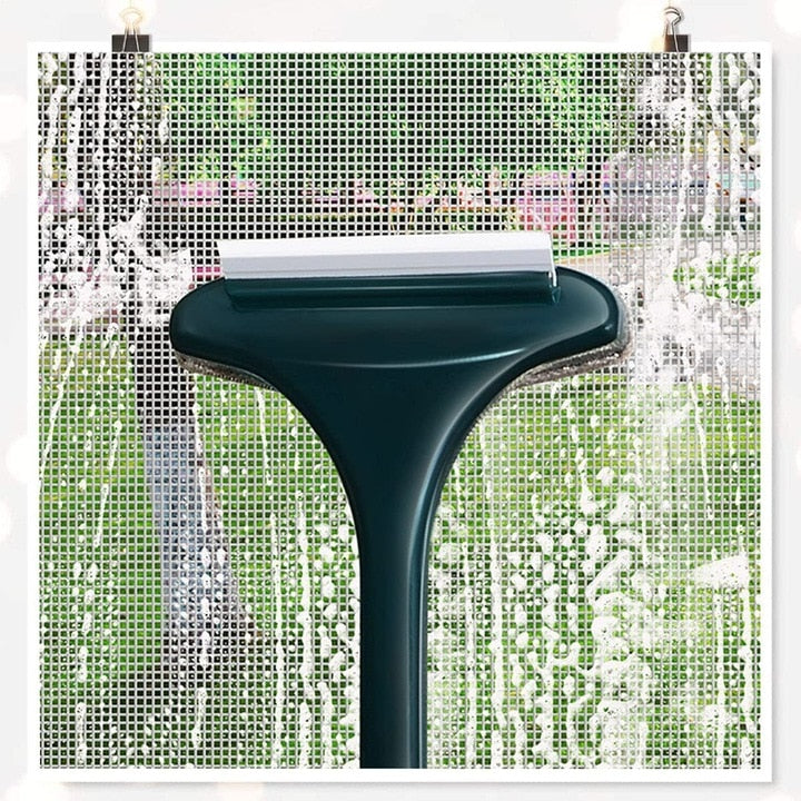 Racleta Macvi®, cauciuc, 46 x 15 cm, negru/galben, pentru curatarea rapida a sticlei si placilor