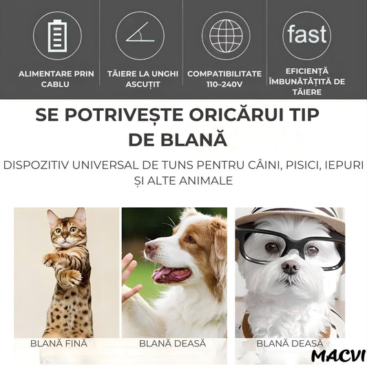 Aparat de Tuns Animale Macvi® Reincarcabil SK-808