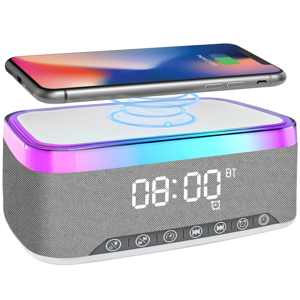 Boxa Portabila, Teno, Multifunctionala 3 in 1, Bluetooth 5.3, Incarcator Wireless, Gri