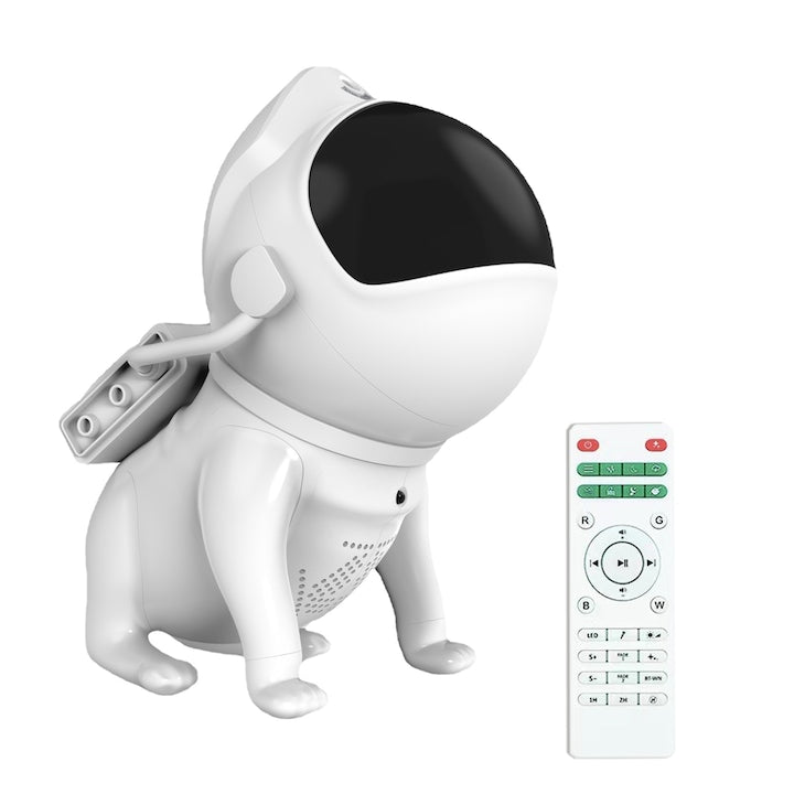 Proiector de Stele Macvi® Caine Astronaut cu Lampa de Veghe, Bluetooth, 15 Moduri de Iluminare