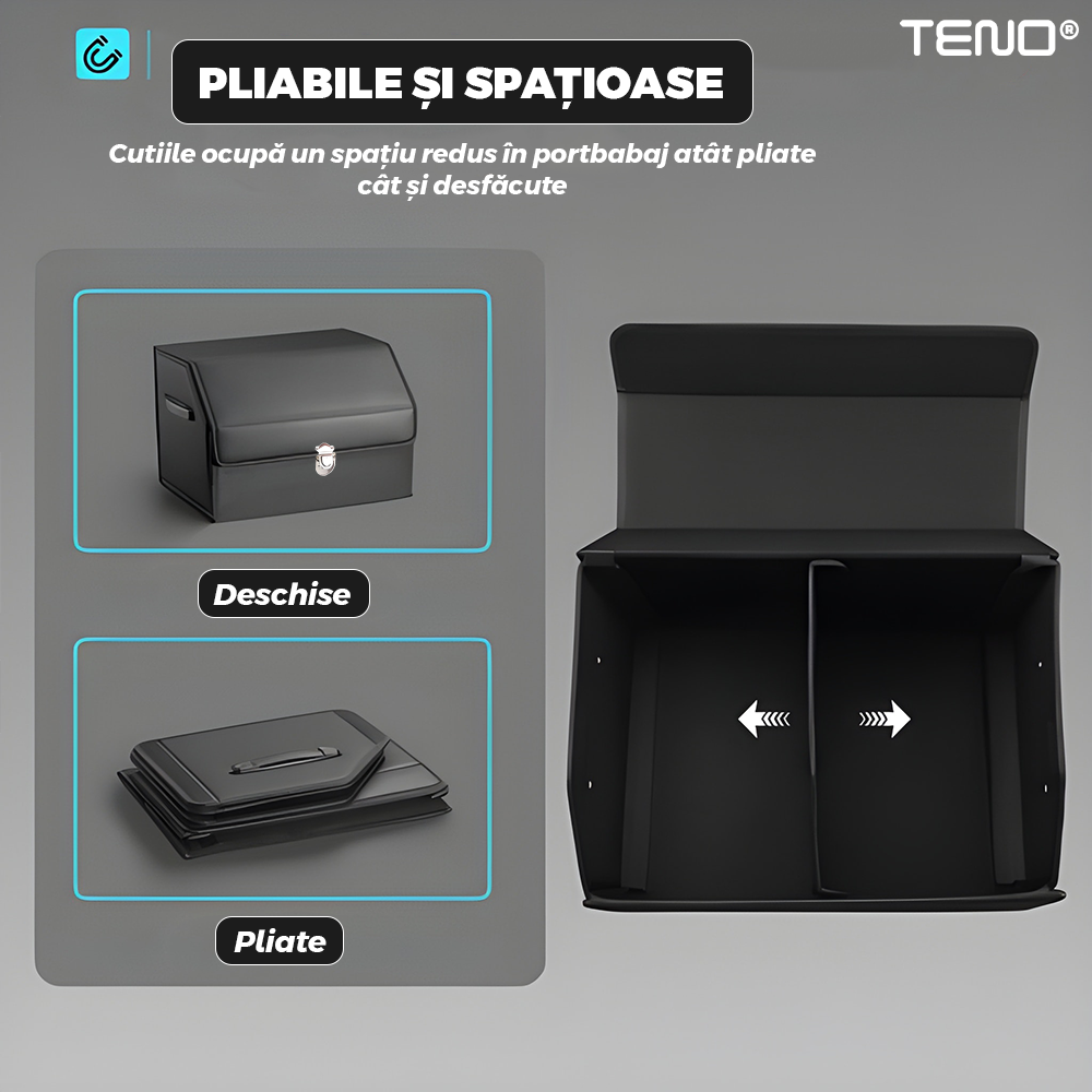 Organizator Portbagaj Auto, Teno, multifunctional, pliabil, rezistent, M