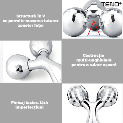 Dispozitiv lifting Teno, 2 role 3D, gri, pentru fata subtire, usor de utilizat