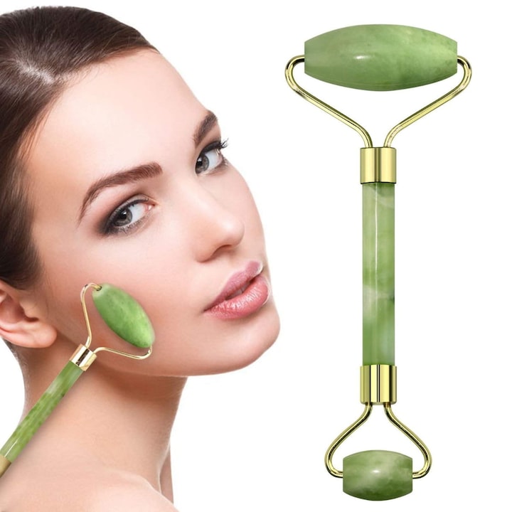Aparat masaj facial Macvi®, Verde/Auriu