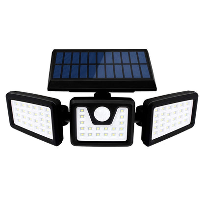 Lampa Solara 1725 Macvi® de Perete cu 74 LED-uri si Senzor Solar, 3000mAh, Rezistenta la Intemperii, IP65