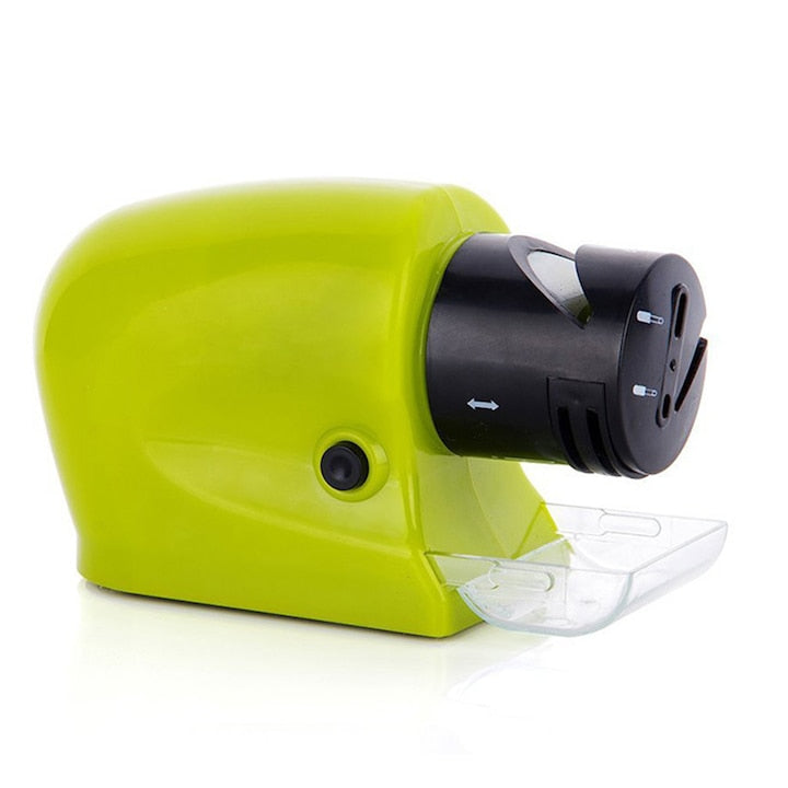 Ascutitor Electric Macvi®  pentru Cutite, foarfece, surubelnite ,Verde, 13 x 8 x 5 cm