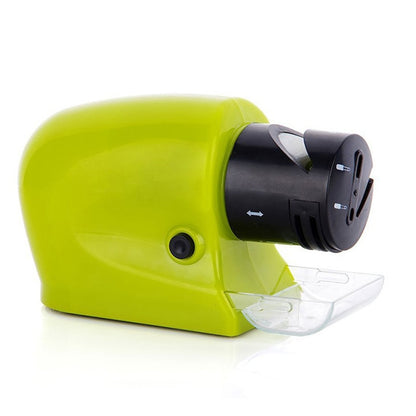 Ascutitor Electric Macvi®  pentru Cutite, foarfece, surubelnite ,Verde, 13 x 8 x 5 cm